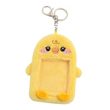 Maxbell Plush Photocard Holder Keychain for Baseball Cards Driver Licenses Bus Cards Duck