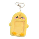 Maxbell Plush Photocard Holder Keychain for Baseball Cards Driver Licenses Bus Cards Duck