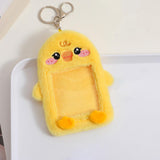 Maxbell Plush Photocard Holder Keychain for Baseball Cards Driver Licenses Bus Cards Duck