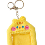 Maxbell Plush Photocard Holder Keychain for Football Cards Bus Cards Driver Licenses Yellow