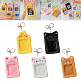 Maxbell Plush Photocard Holder Keychain for Football Cards Bus Cards Driver Licenses Yellow