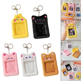 Maxbell Plush Photocard Holder Keychain for Football Cards Bus Cards Driver Licenses Yellow