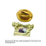 Maxbell 15 cm Plush Duck Clothes Duck Stuffed Animals Clothes Cute Soft Doll Outifit Yellow