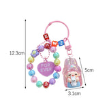 Maxbell Bunny Girl Key Chain Party Favors Bag Pendant for Lovers Girls Birthday Gift Pink