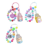 Maxbell Bunny Girl Key Chain Party Favors Bag Pendant for Lovers Girls Birthday Gift Pink
