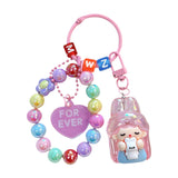 Maxbell Bunny Girl Key Chain Party Favors Bag Pendant for Lovers Girls Birthday Gift Pink