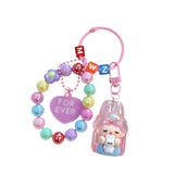 Maxbell Bunny Girl Key Chain Party Favors Bag Pendant for Lovers Girls Birthday Gift Pink