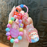 Maxbell Bunny Girl Key Chain Party Favors Bag Pendant for Lovers Girls Birthday Gift Pink