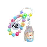 Maxbell Bunny Girl Key Chain Party Favors Bag Pendant for Lovers Girls Birthday Gift White