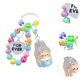Maxbell Bunny Girl Key Chain Party Favors Bag Pendant for Lovers Girls Birthday Gift White