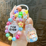 Maxbell Bunny Girl Key Chain Party Favors Bag Pendant for Lovers Girls Birthday Gift White