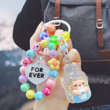 Maxbell Bunny Girl Key Chain Party Favors Bag Pendant for Lovers Girls Birthday Gift White