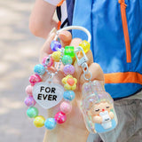 Maxbell Bunny Girl Key Chain Party Favors Bag Pendant for Lovers Girls Birthday Gift White