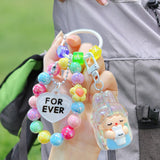 Maxbell Bunny Girl Key Chain Party Favors Bag Pendant for Lovers Girls Birthday Gift White