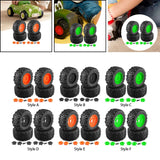 Maxbell 4 Pieces RC Wheels and Tires RC Part for 1/8 RC Rally Car Crawler Accessories Style A Orange