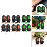 Maxbell 4 Pieces RC Wheels and Tires RC Part for 1/8 RC Rally Car Crawler Accessories Style A Orange