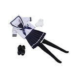 Maxbell 1:6 Scale Schoolgirl Uniform Suit Outfit for 12'' Female Action Figures Body dark blue