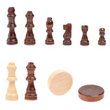 Maxbell Wooden Chess Set 15 inch Chess and Checkers Set for Beginner Boys Girls Kids