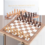 Maxbell Wooden Chess Set 15 inch Chess and Checkers Set for Beginner Boys Girls Kids