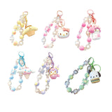 Maxbell Cute Beaded Keychain Creative Multifunction Portable Keyring for Women Girls Pudding Dog