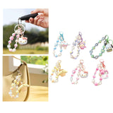 Maxbell Cute Beaded Keychain Creative Multifunction Portable Keyring for Women Girls Pudding Dog