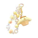 Maxbell Cute Beaded Keychain Creative Multifunction Portable Keyring for Women Girls Pudding Dog