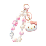 Maxbell Cute Beaded Keychain Creative Multifunction Portable Keyring for Women Girls Kitty