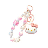 Maxbell Cute Beaded Keychain Creative Multifunction Portable Keyring for Women Girls Kitty