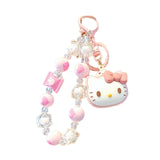 Maxbell Cute Beaded Keychain Creative Multifunction Portable Keyring for Women Girls Kitty