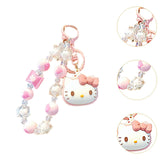 Maxbell Cute Beaded Keychain Creative Multifunction Portable Keyring for Women Girls Kitty