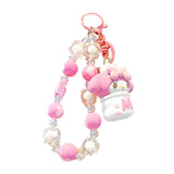 Maxbell Cute Beaded Keychain Creative Multifunction Portable Keyring for Women Girls Melody