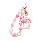 Maxbell Cute Beaded Keychain Creative Multifunction Portable Keyring for Women Girls Melody