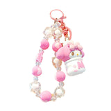 Maxbell Cute Beaded Keychain Creative Multifunction Portable Keyring for Women Girls Melody