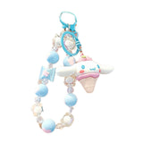 Maxbell Cute Beaded Keychain Creative Multifunction Portable Keyring for Women Girls Big Ear Dog