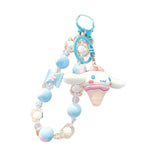 Maxbell Cute Beaded Keychain Creative Multifunction Portable Keyring for Women Girls Big Ear Dog