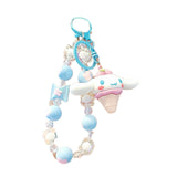 Maxbell Cute Beaded Keychain Creative Multifunction Portable Keyring for Women Girls Big Ear Dog