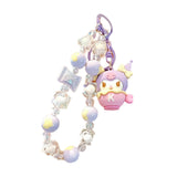 Maxbell Cute Beaded Keychain Creative Multifunction Portable Keyring for Women Girls Kuromi