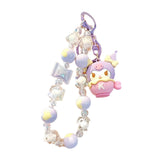 Maxbell Cute Beaded Keychain Creative Multifunction Portable Keyring for Women Girls Kuromi