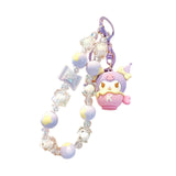 Maxbell Cute Beaded Keychain Creative Multifunction Portable Keyring for Women Girls Kuromi