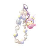 Maxbell Cute Beaded Keychain Creative Multifunction Portable Keyring for Women Girls Kuromi