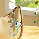 Maxbell Cute Beaded Keychain Creative Multifunction Portable Keyring for Women Girls Dog