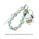 Maxbell Cute Beaded Keychain Creative Multifunction Portable Keyring for Women Girls Dog