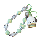 Maxbell Cute Beaded Keychain Creative Multifunction Portable Keyring for Women Girls Dog