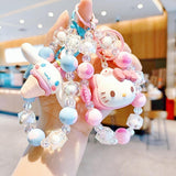 Maxbell Cute Beaded Keychain Creative Multifunction Portable Keyring for Women Girls Dog