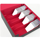 Maxbell Card Deck Case Card Storage Box for Collectible Basketball Cards Sport Cards red Lining