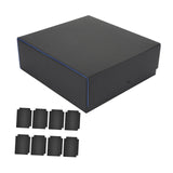 Maxbell Card Deck Case Card Storage Box for Collectible Basketball Cards Sport Cards blue Lining