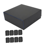 Maxbell Card Deck Case Card Storage Box for Collectible Basketball Cards Sport Cards blue Lining