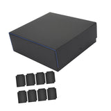 Maxbell Card Deck Case Card Storage Box for Collectible Basketball Cards Sport Cards blue Lining