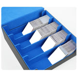 Maxbell Card Deck Case Card Storage Box for Collectible Basketball Cards Sport Cards blue Lining