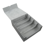 Maxbell Card Deck Case Card Storage Box for Collectible Basketball Cards Sport Cards gray Lining